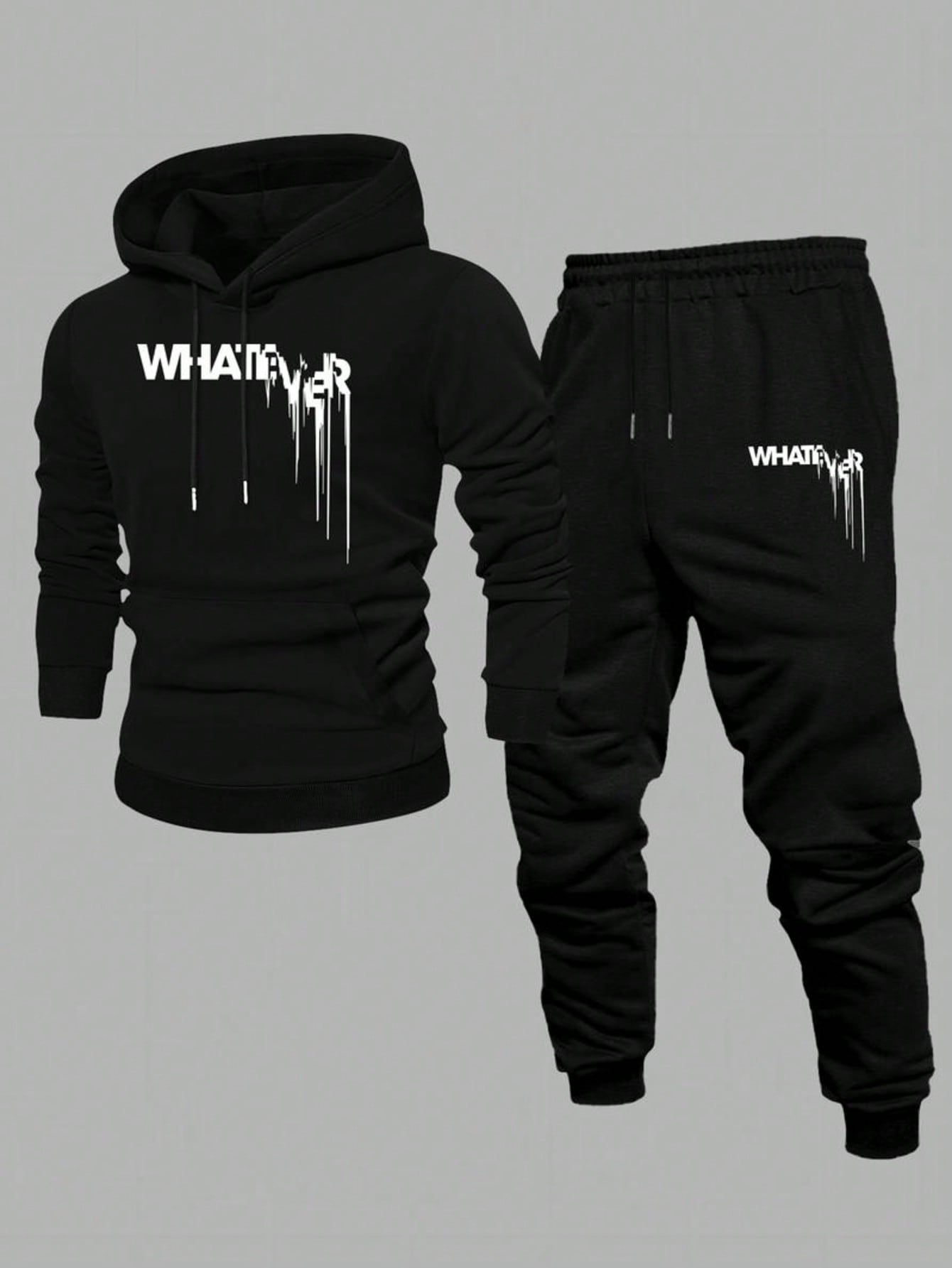 Outdoor Sports Outfit - Funny Whatever Mens Hoodie 2‑Piece Set