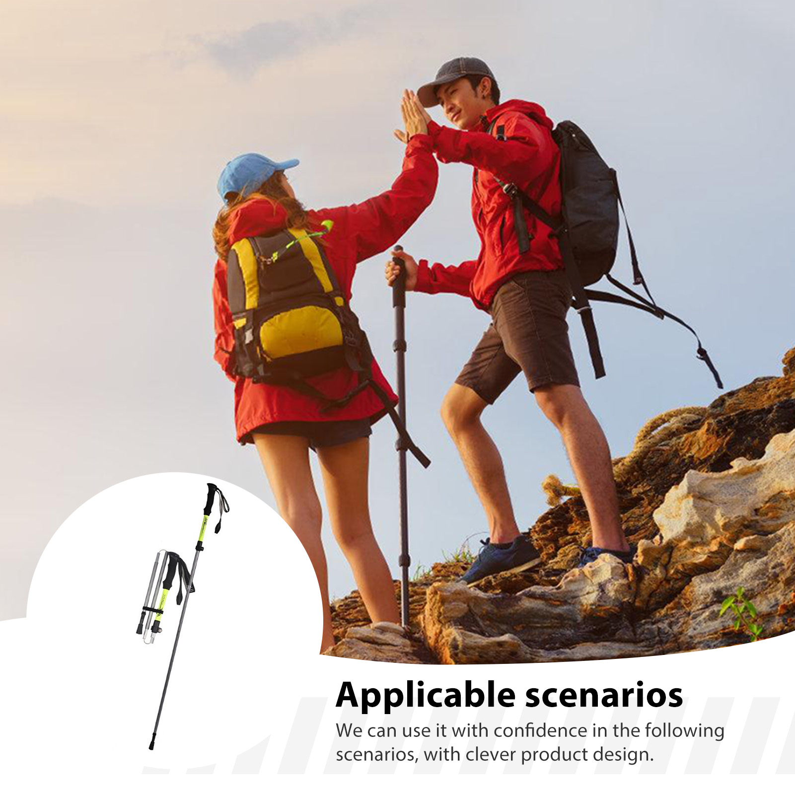 Aluminum Alloy Trekking Pole f - Outdoor Sport Climbing Gear ulasan dan harga