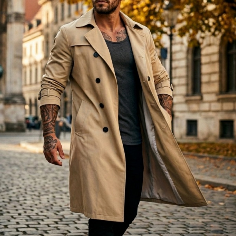 Fall New Trench Men's Streetwe - Outdoor Sport Windbreaker ulasan dan harga