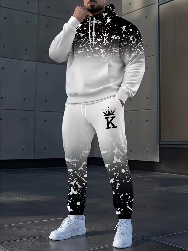 Fashion Crown Printed Hoodies  - Outdoor Sports Outfit ulasan dan harga